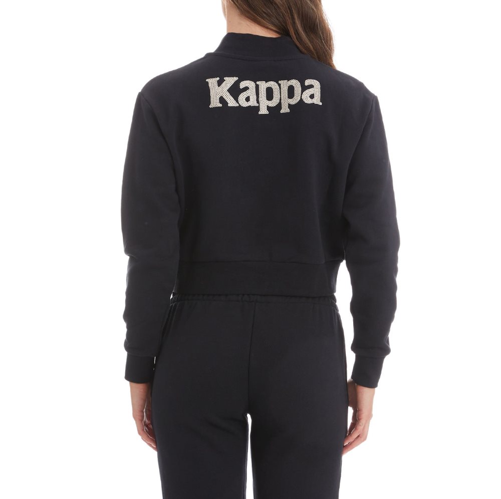 Kappa Authentic Ginkle Cropped Track Jackets Black | HF0264175