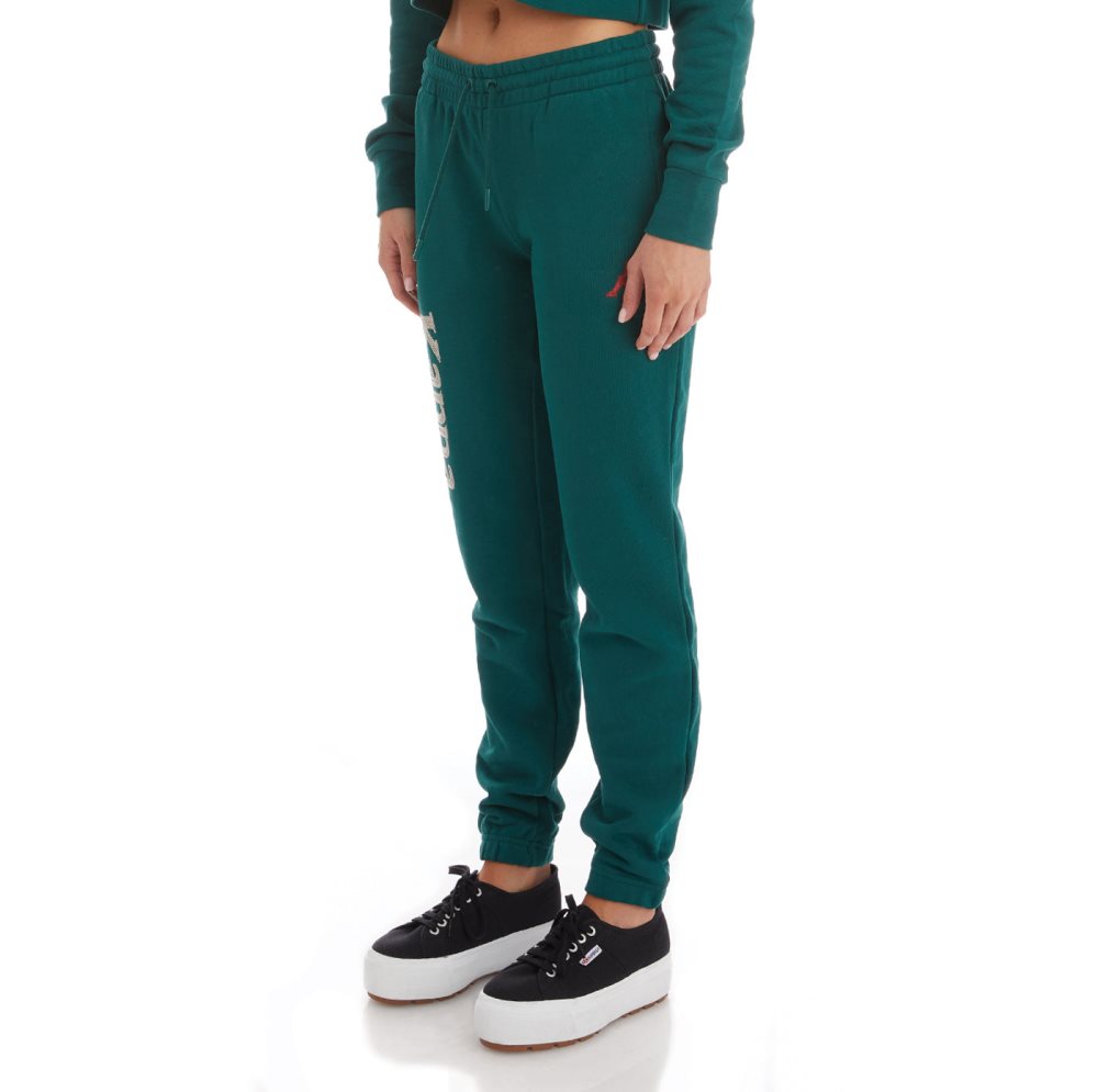 Kappa Authentic Glitty Sweatpants Dark Green | XL2834096