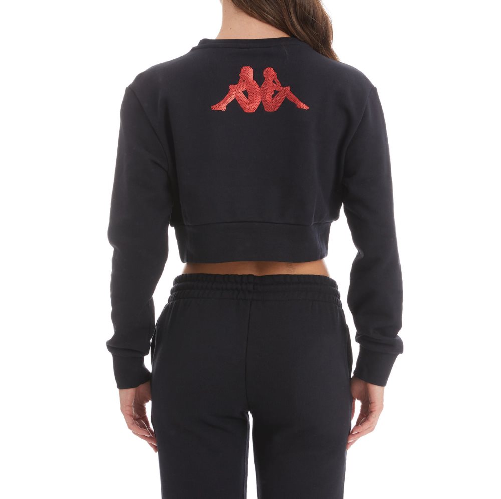Kappa Authentic Gobret Sweatshirts Black | OJ6479130