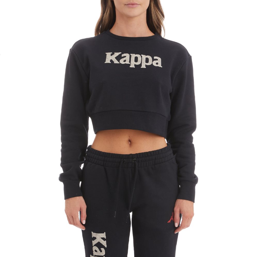 Kappa Authentic Gobret Sweatshirts Black | OJ6479130