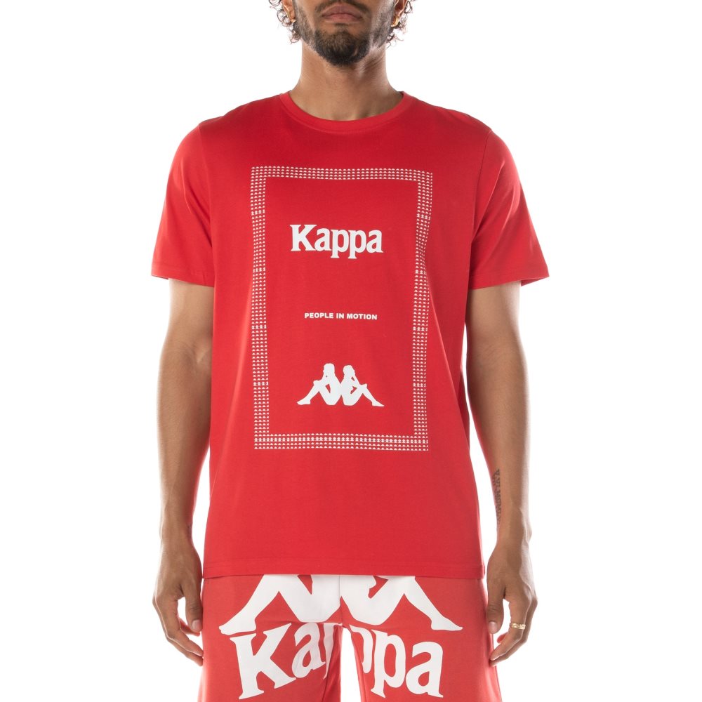 Kappa Authentic Graphik Graphy T Shirts Red | GU7619248