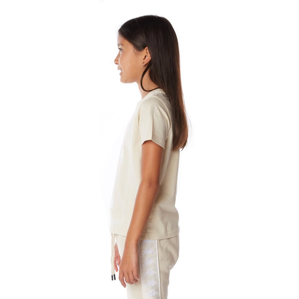 Kappa Authentic Graphik Graphy T Shirts Beige | IK5438921