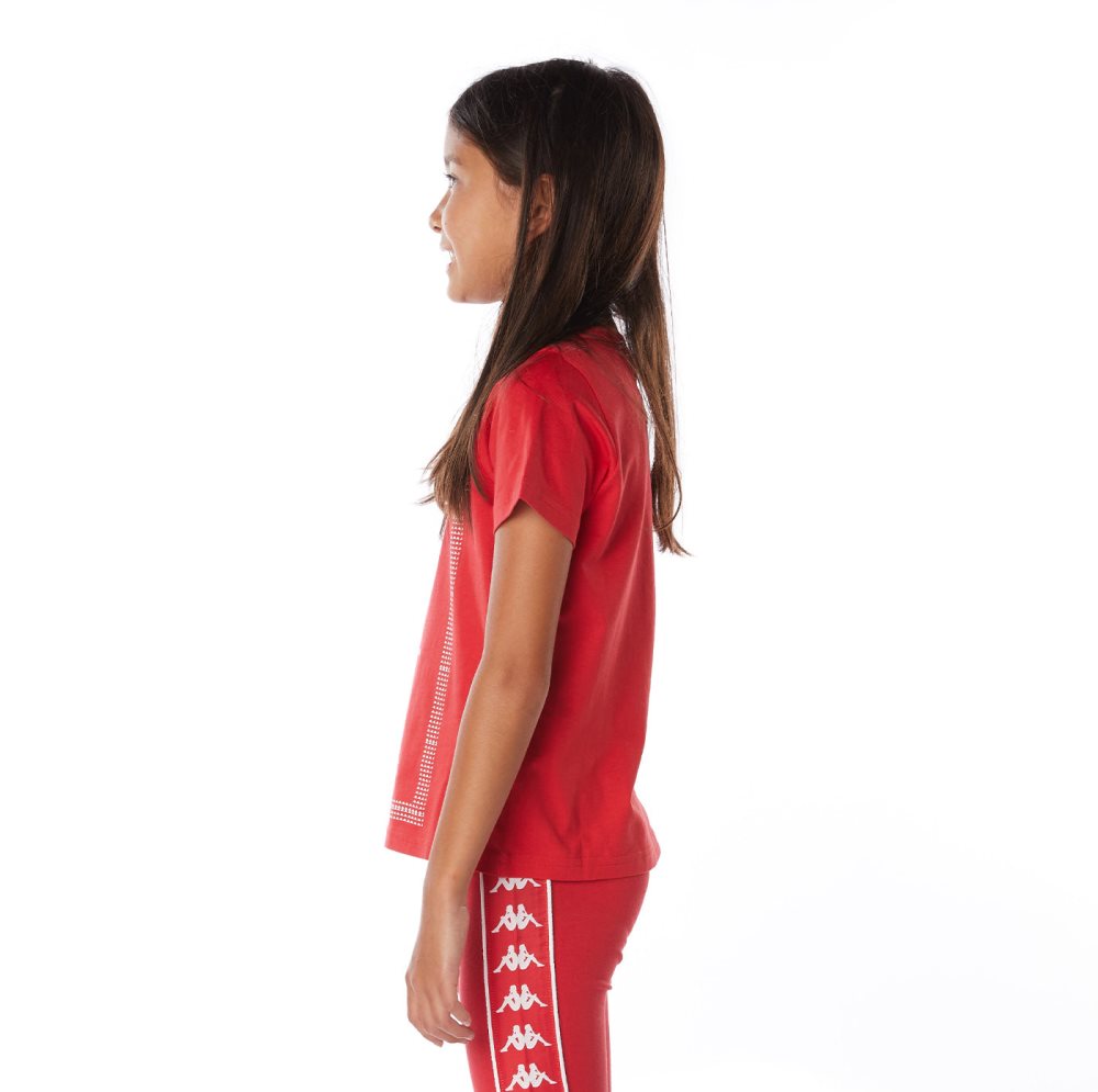 Kappa Authentic Graphik Graphy T Shirts Red | NB0184573