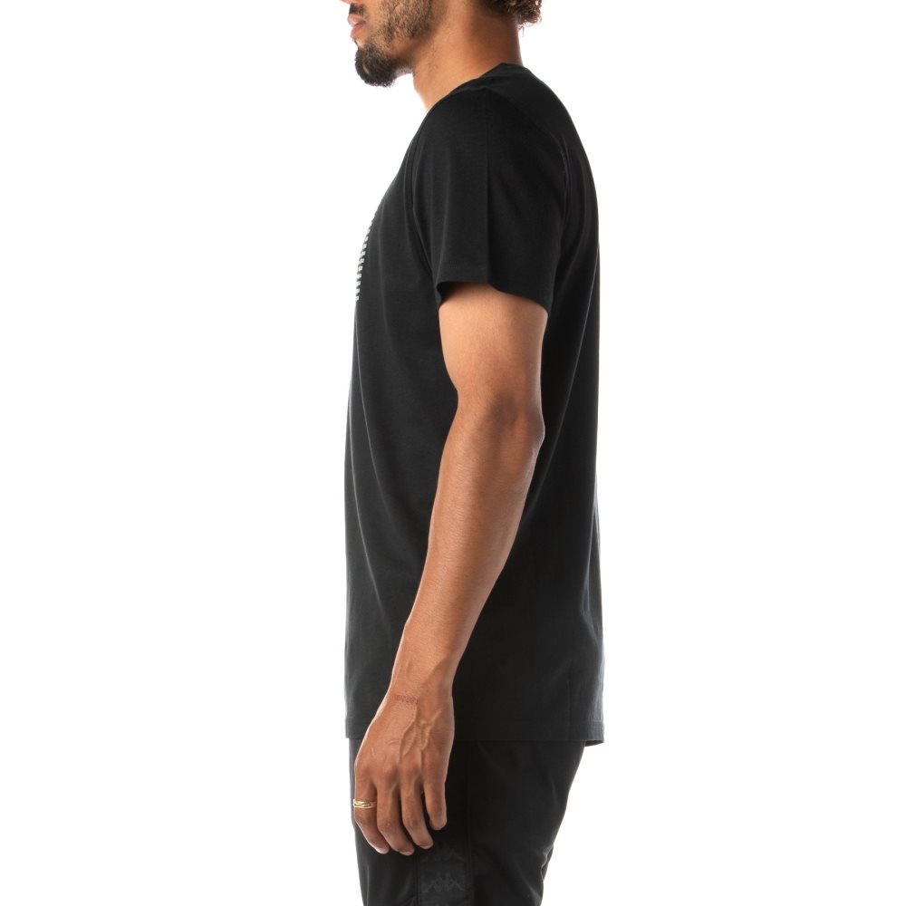 Kappa Authentic Graphik Ramone T Shirts Black White | GI2804719
