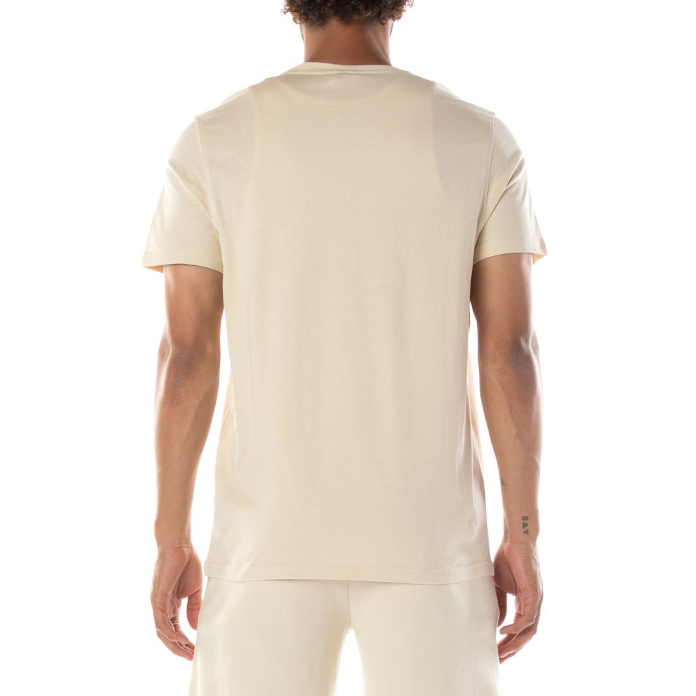 Kappa Authentic Graphik Ramone T Shirts Beige White | NP2870634