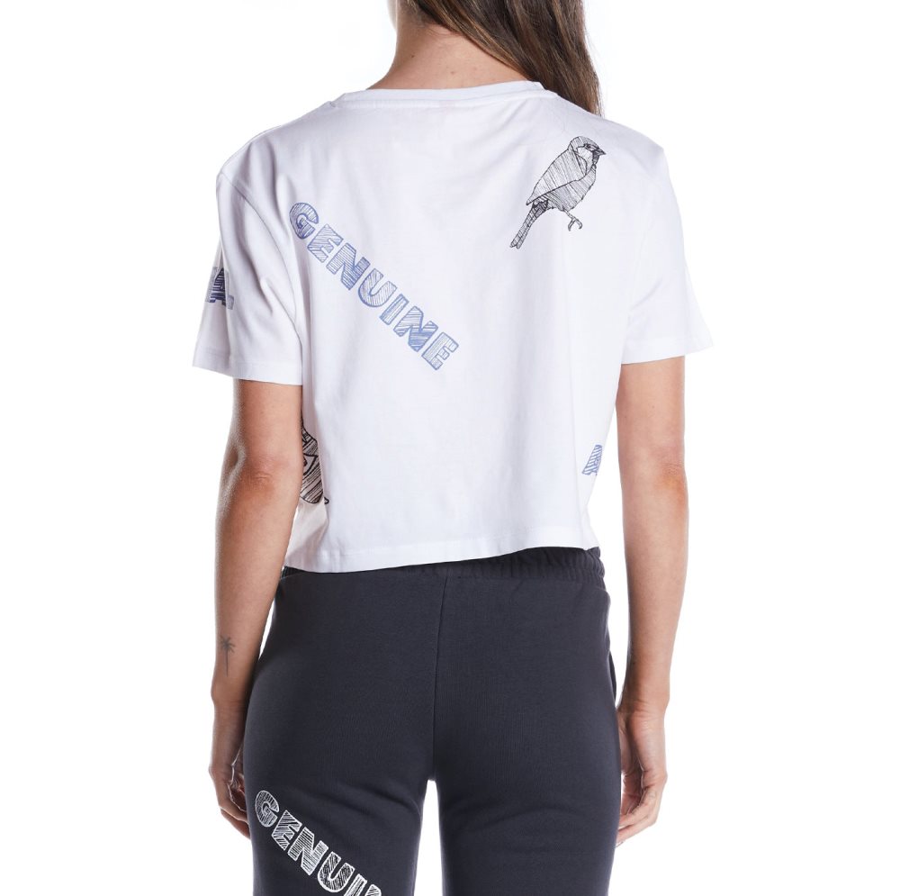 Kappa Authentic Graphik Talisa T Shirts White | SQ7596042