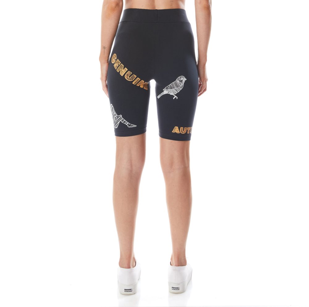 Kappa Authentic Graphik Teresa Shorts Black Light Orange | YJ4076193