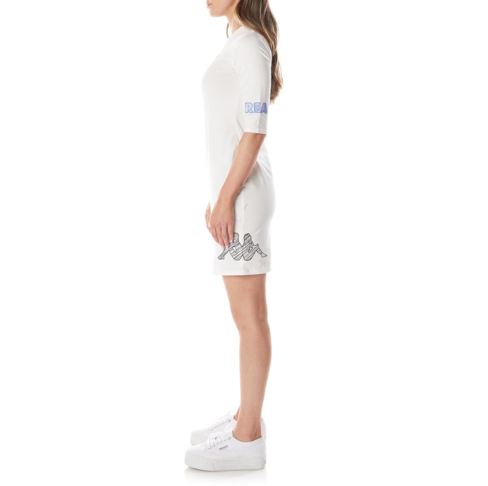 Kappa Authentic Graphik Tez Dress White | UH5786421
