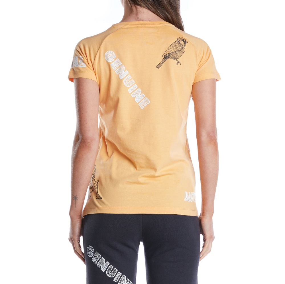 Kappa Authentic Graphik Tibi T Shirts Light Orange | GT5218907