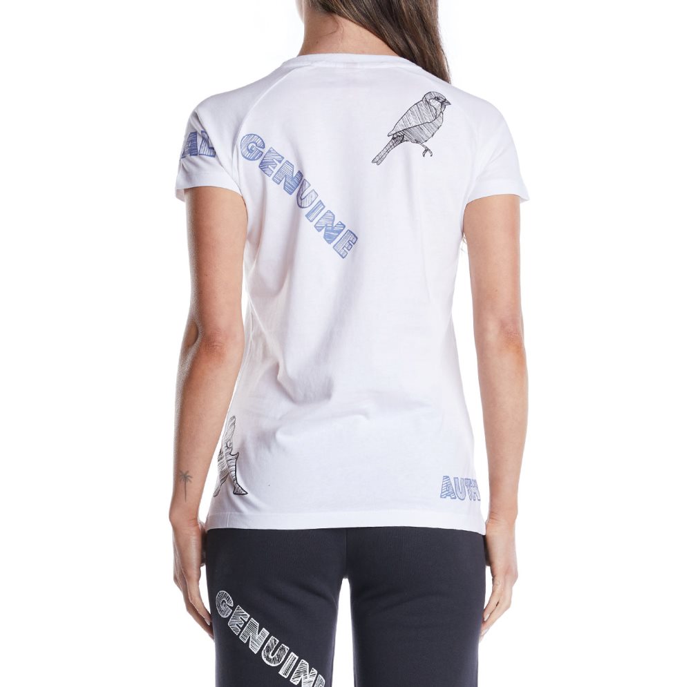 Kappa Authentic Graphik Tibi T Shirts White | MA8602354