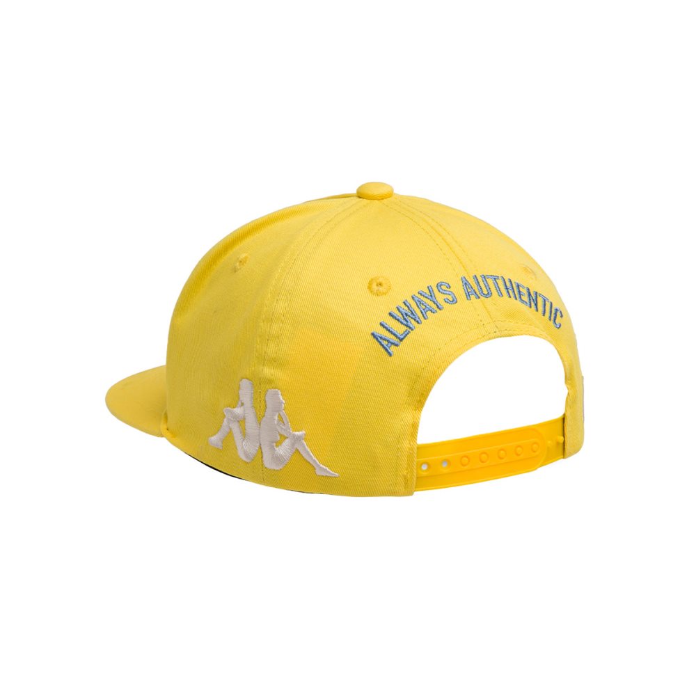 Kappa Authentic Graphik Tornado Caps Yellow Light Blue | MZ9504831
