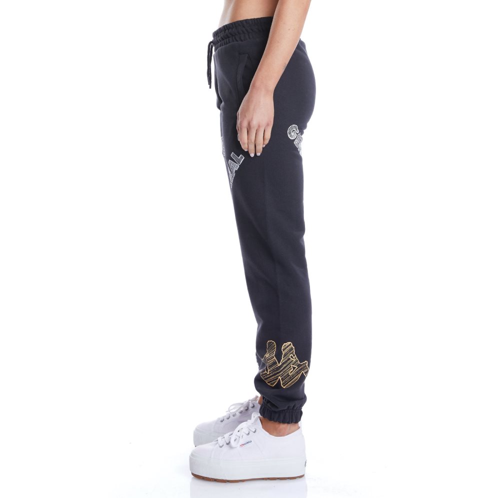 Kappa Authentic Graphik Tyssa Sweatpants Black Light Orange | BH5927348