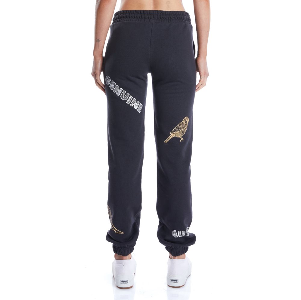 Kappa Authentic Graphik Tyssa Sweatpants Black Light Orange | BH5927348