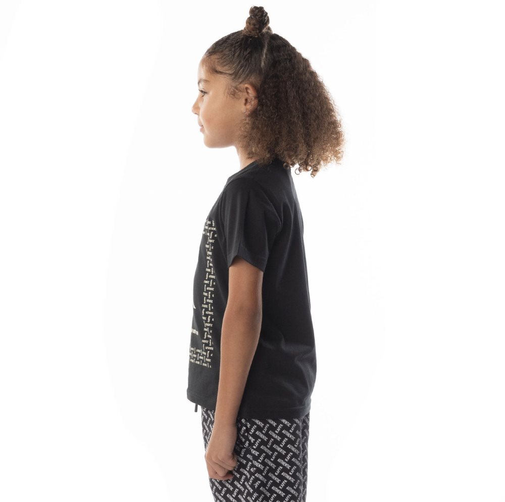 Kappa Authentic Graphy T Shirts Black Brown | BT0521987