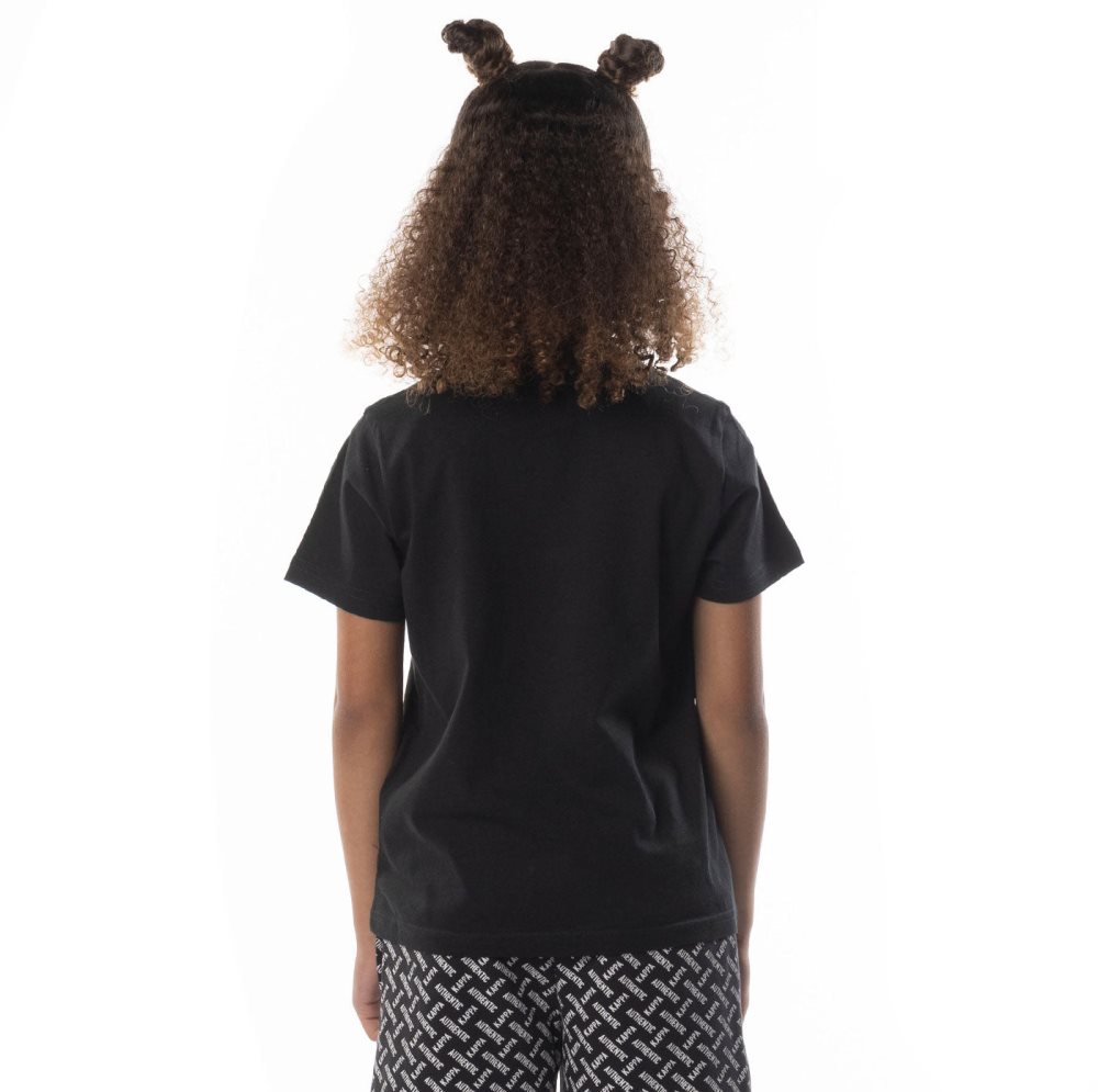 Kappa Authentic Graphy T Shirts Black Brown | BT0521987