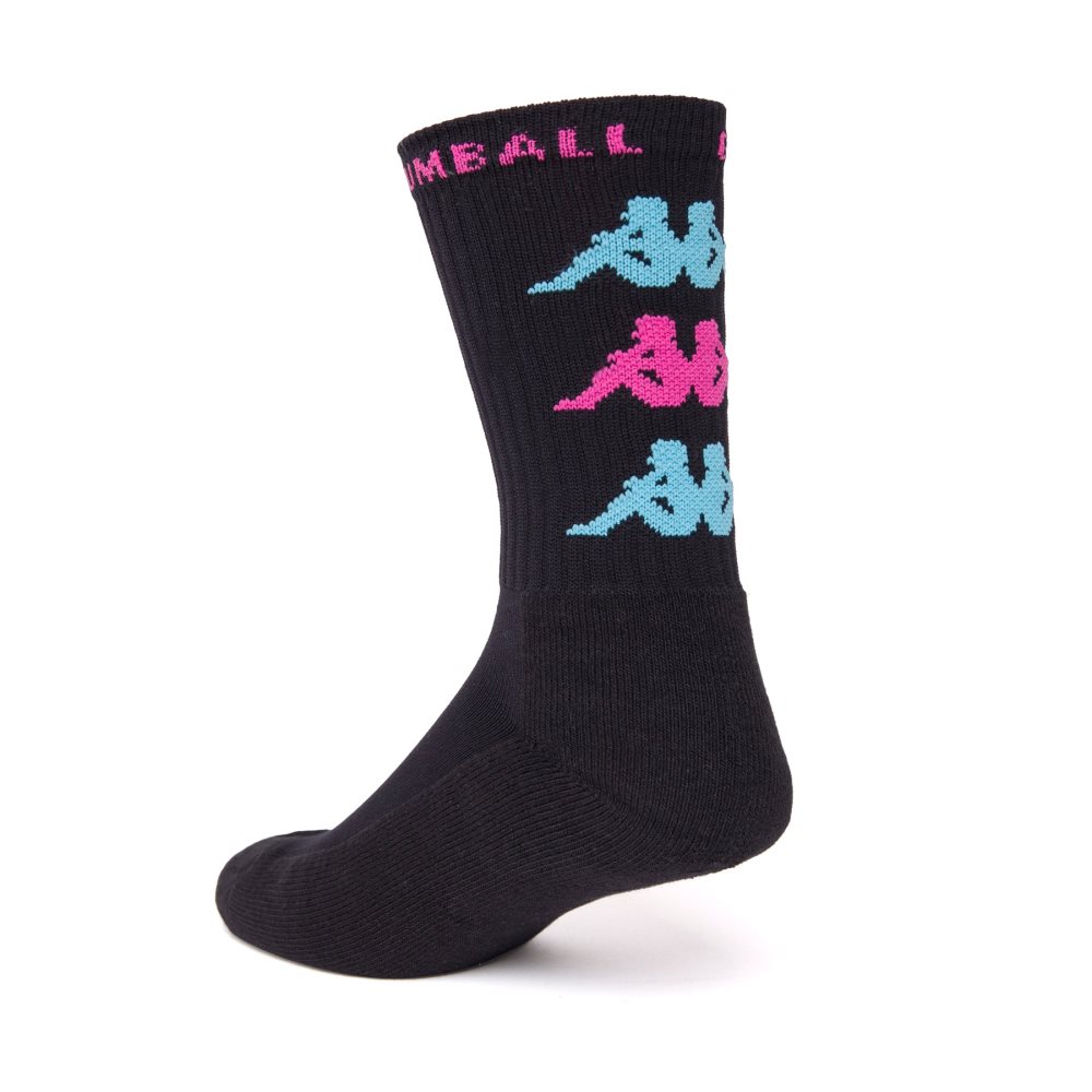 Kappa Authentic Gumball Gamal Socks Black | SZ8109326