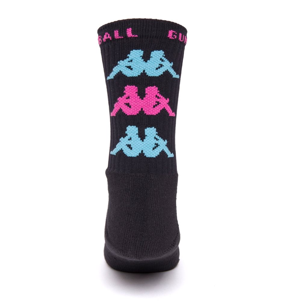 Kappa Authentic Gumball Gamal Socks Black | SZ8109326