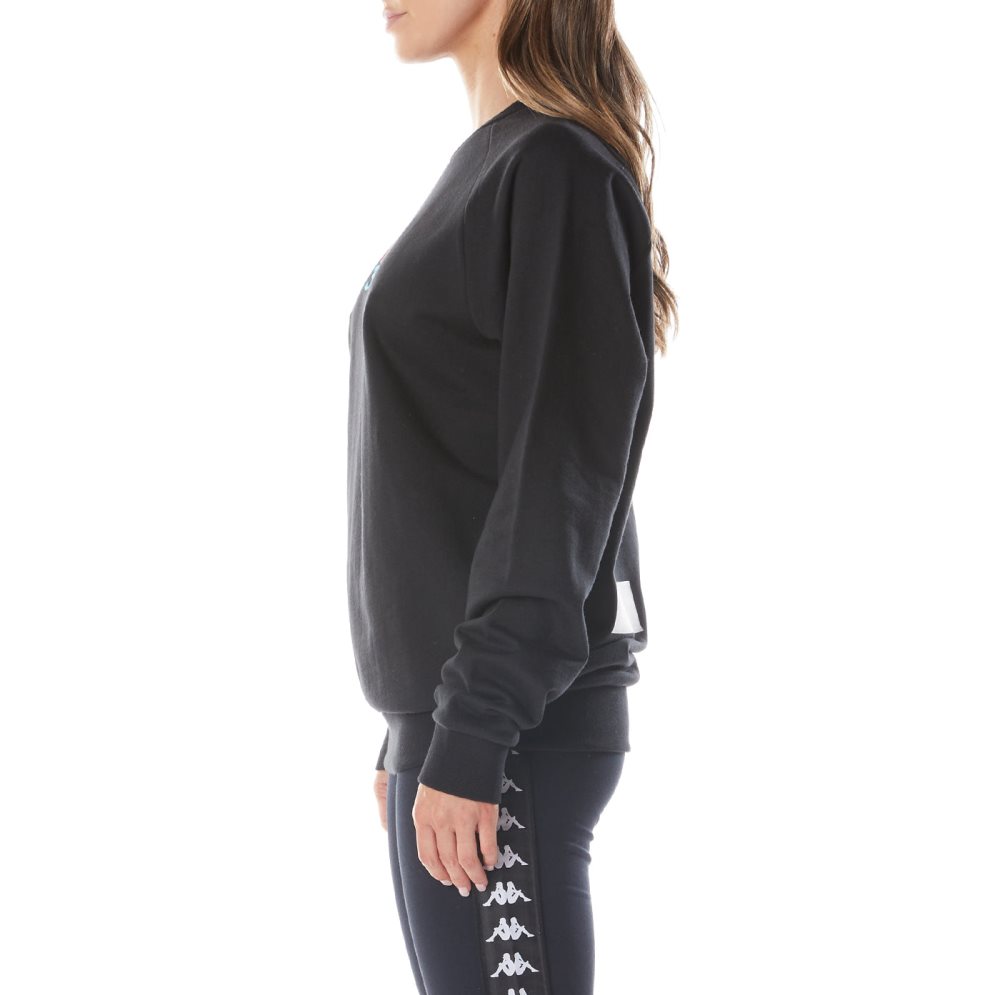 Kappa Authentic Gumball Grisa Crewneck Sweatshirts Black | PW4316927