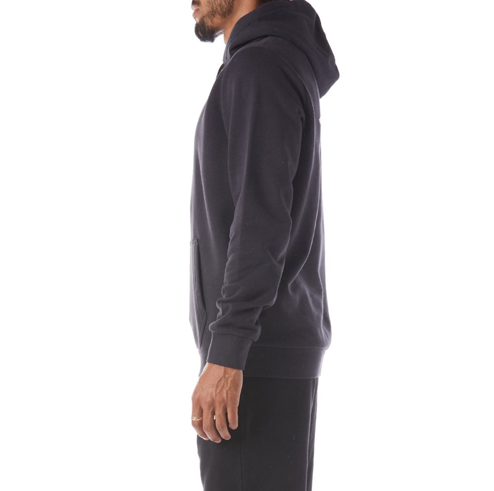 Kappa Authentic Haris Hoodie Black Grey | BP9185436