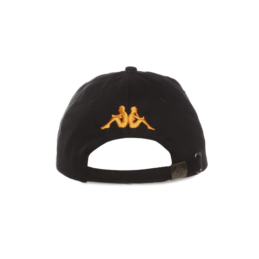 Kappa Authentic Hoogeveen Caps Black Orange | GD2165830