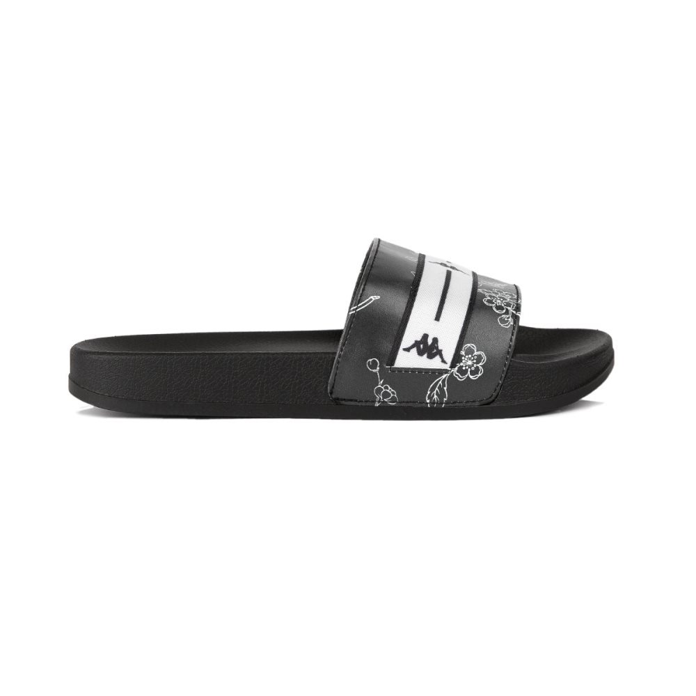 Kappa Authentic Jpn Aramoor 1 Slides Black White | FE4629781
