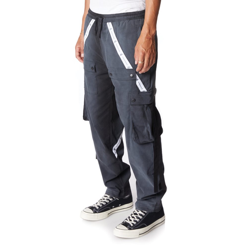 Kappa Authentic Jpn Hosin Cargo Sweatpants Black | QT2865914