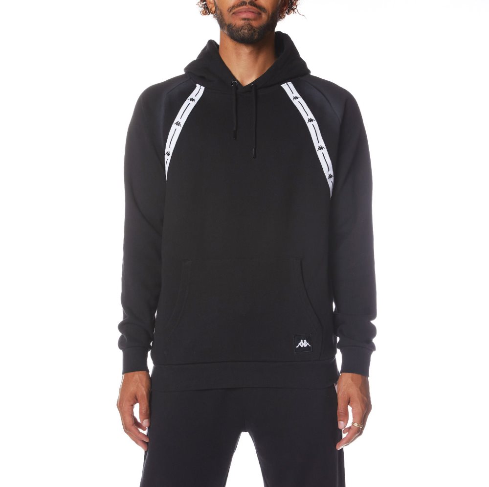 Kappa Authentic Jpn Lodz Hoodie Black | ES7154983
