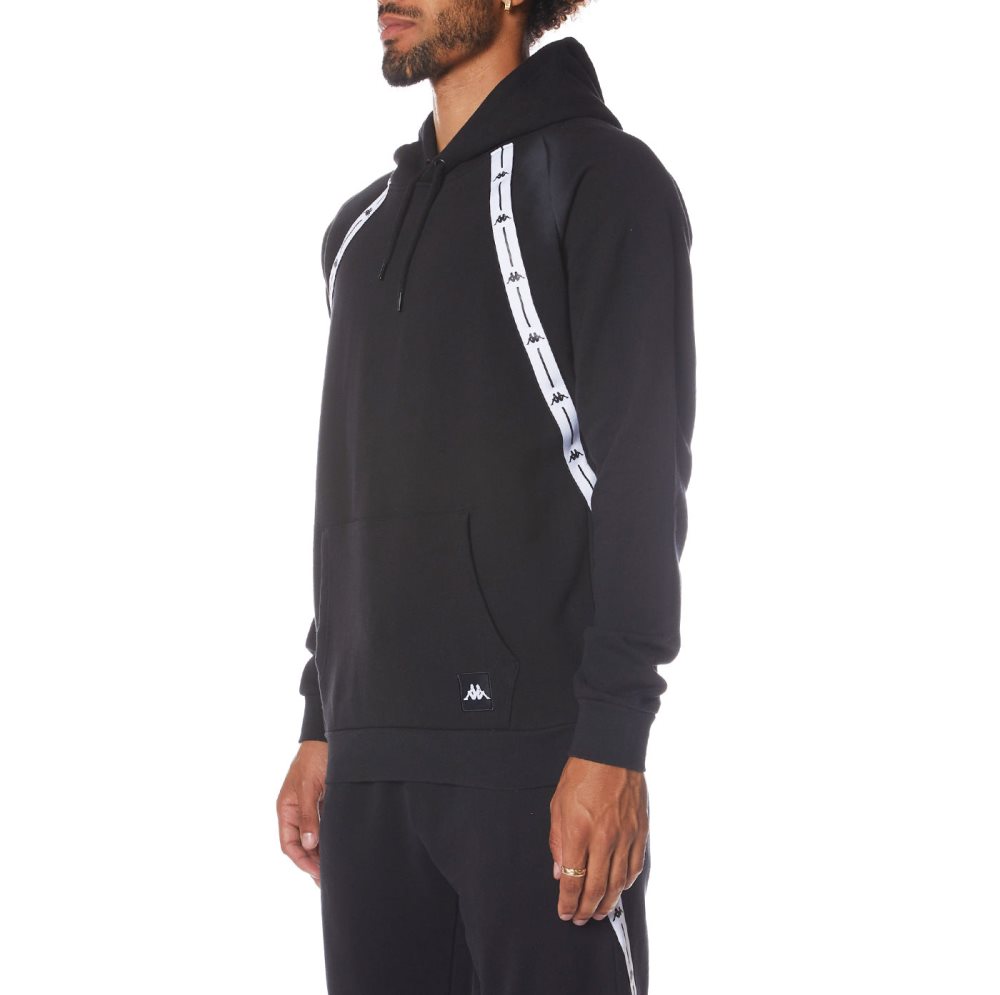 Kappa Authentic Jpn Lodz Hoodie Black | KS3401258