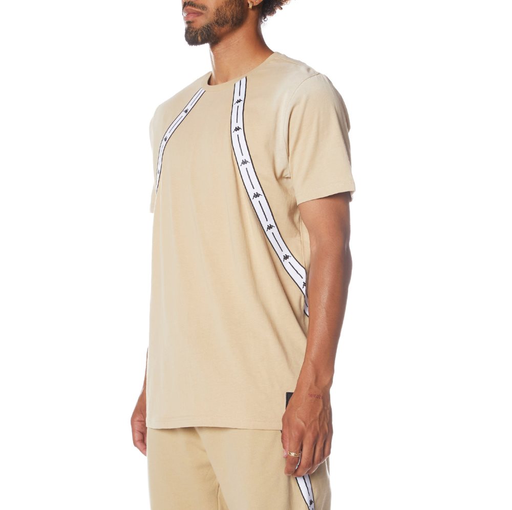 Kappa Authentic Jpn Poznan T Shirts Beige | WV8417293