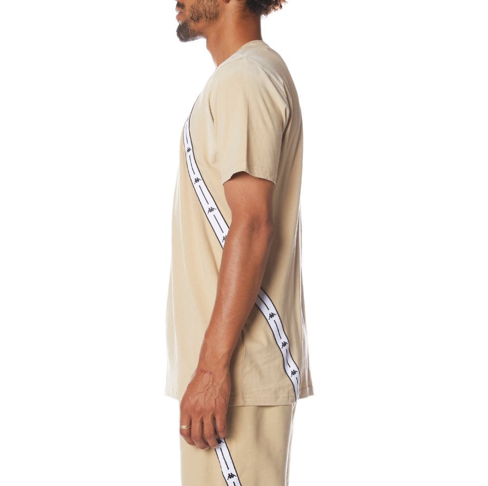 Kappa Authentic Jpn Poznan T Shirts Beige | WV8417293
