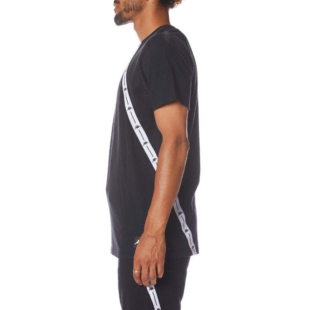 Kappa Authentic Jpn Poznan T Shirts Black | CY3180264