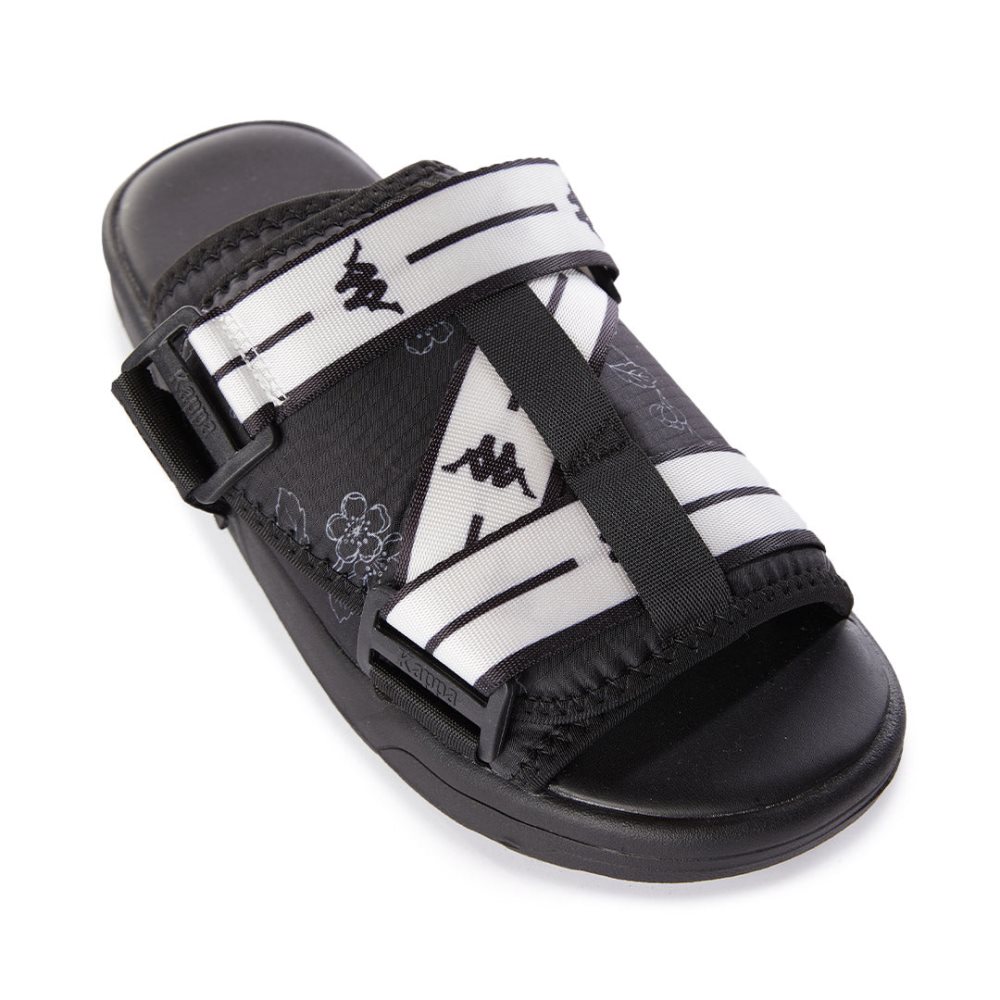 Kappa Authentic Jpn Ridew 1 Sandals Black White | RA3620185