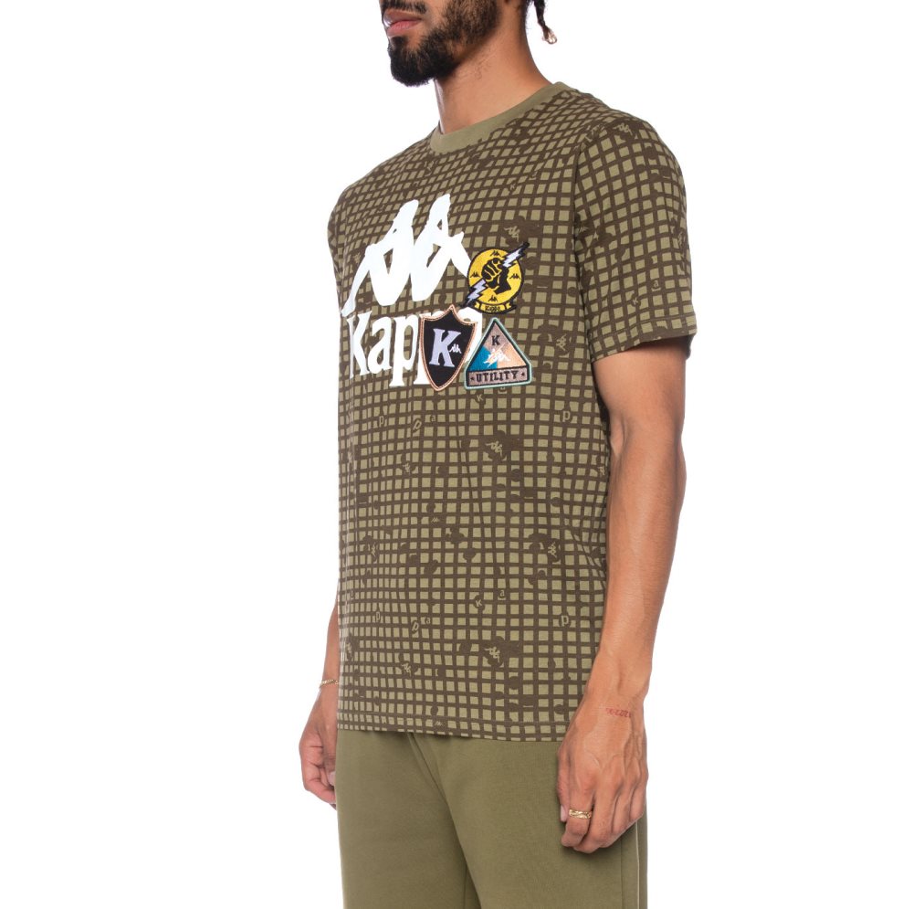 Kappa Authentic Kareem T Shirts Olive | FO8412935