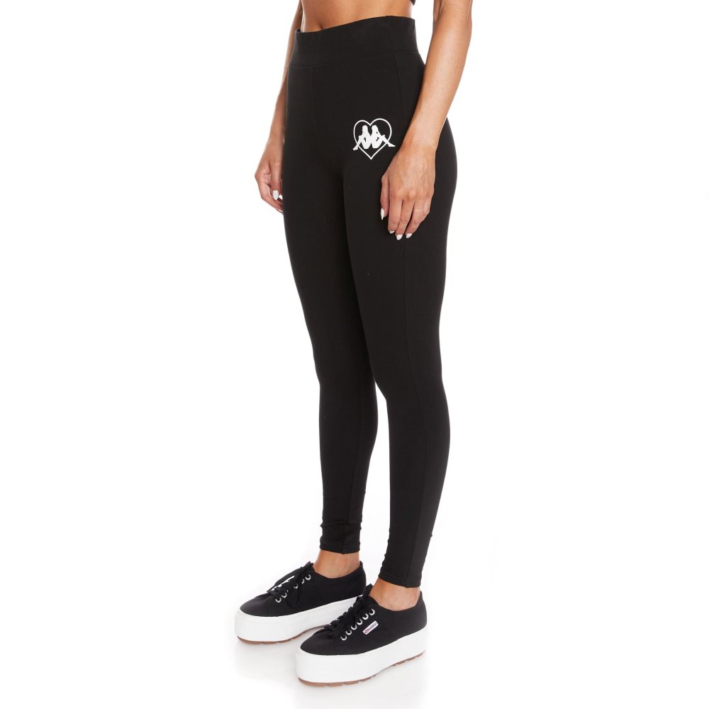 Kappa Authentic Love Tarnow Leggings Black | TS9863420