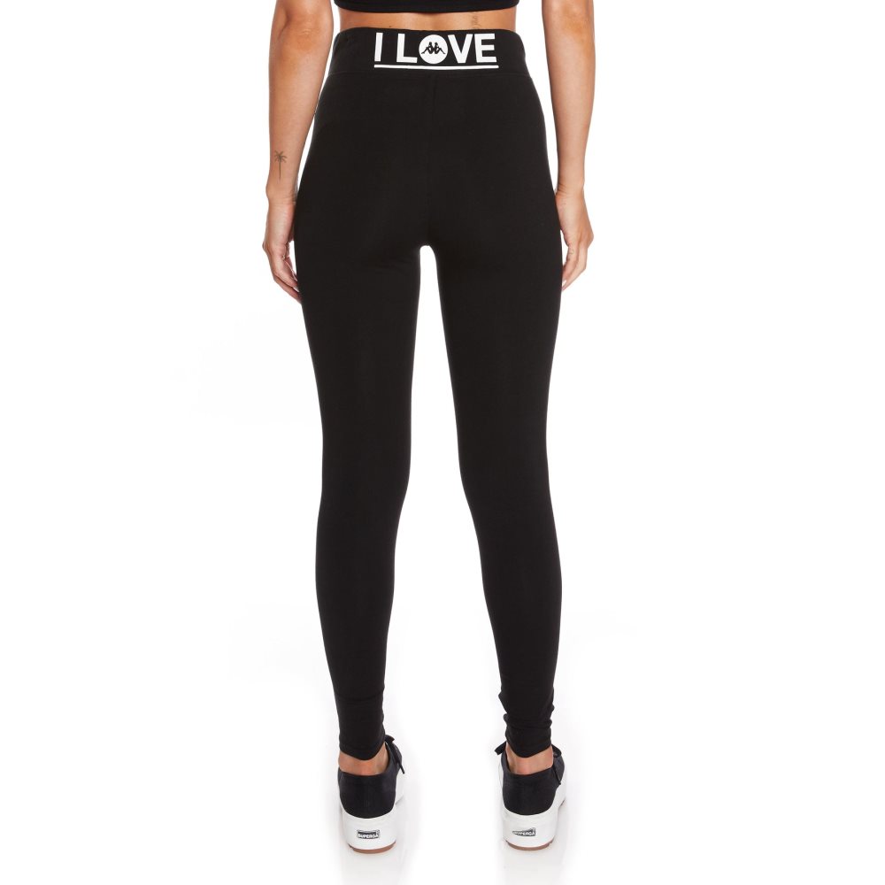 Kappa Authentic Love Tarnow Leggings Black | TS9863420