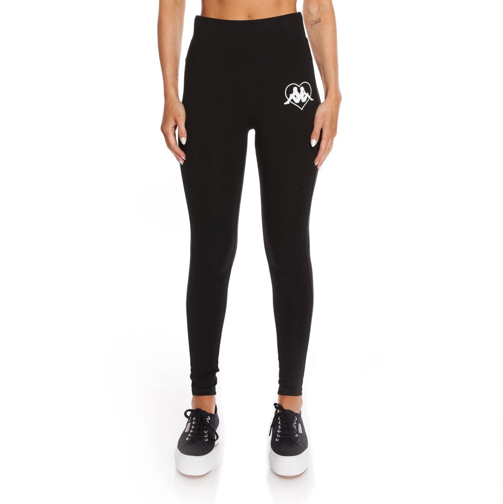 Kappa Authentic Love Tarnow Leggings Black | TS9863420