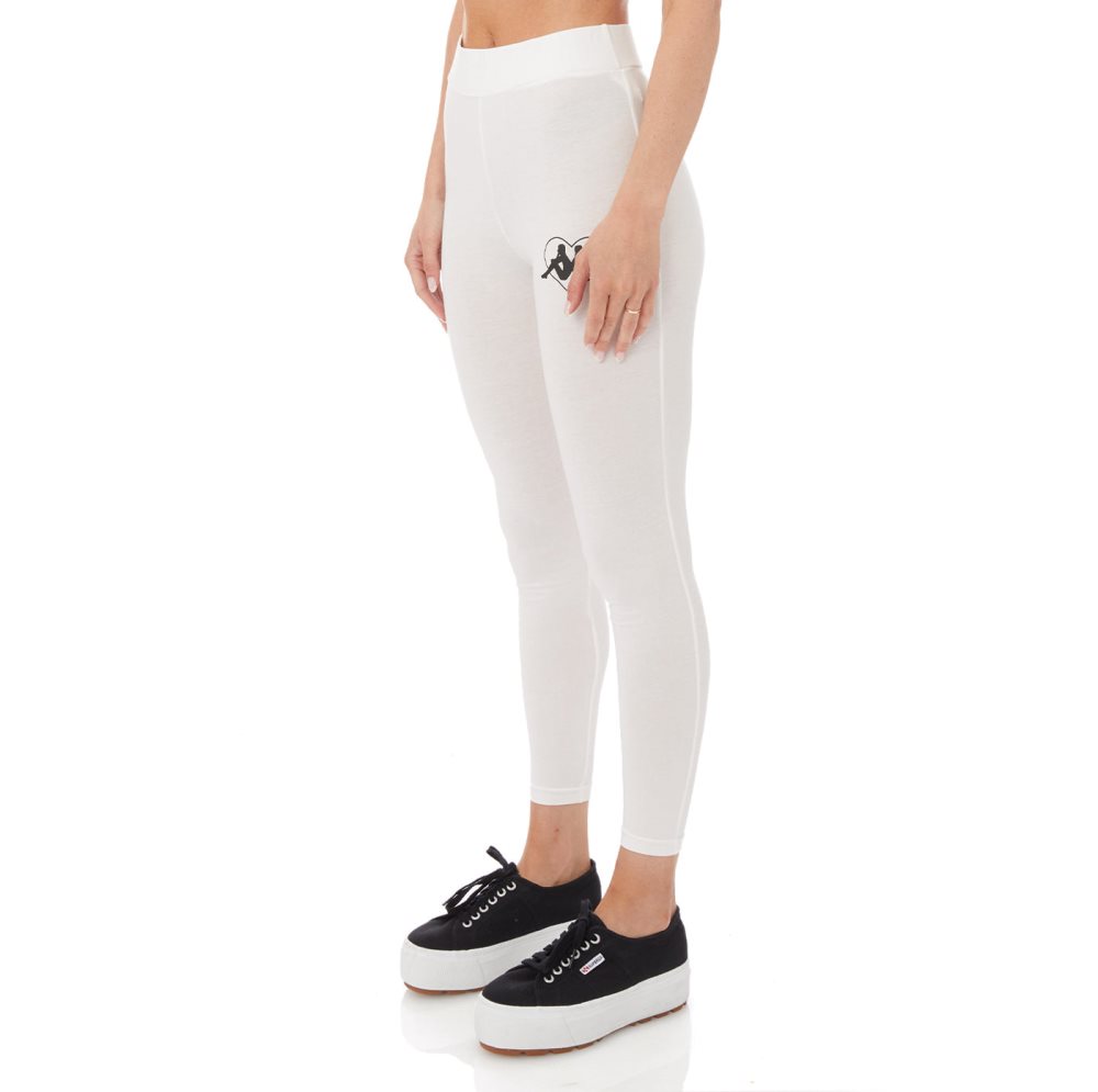 Kappa Authentic Love Tarnow Leggings White | CF3260951