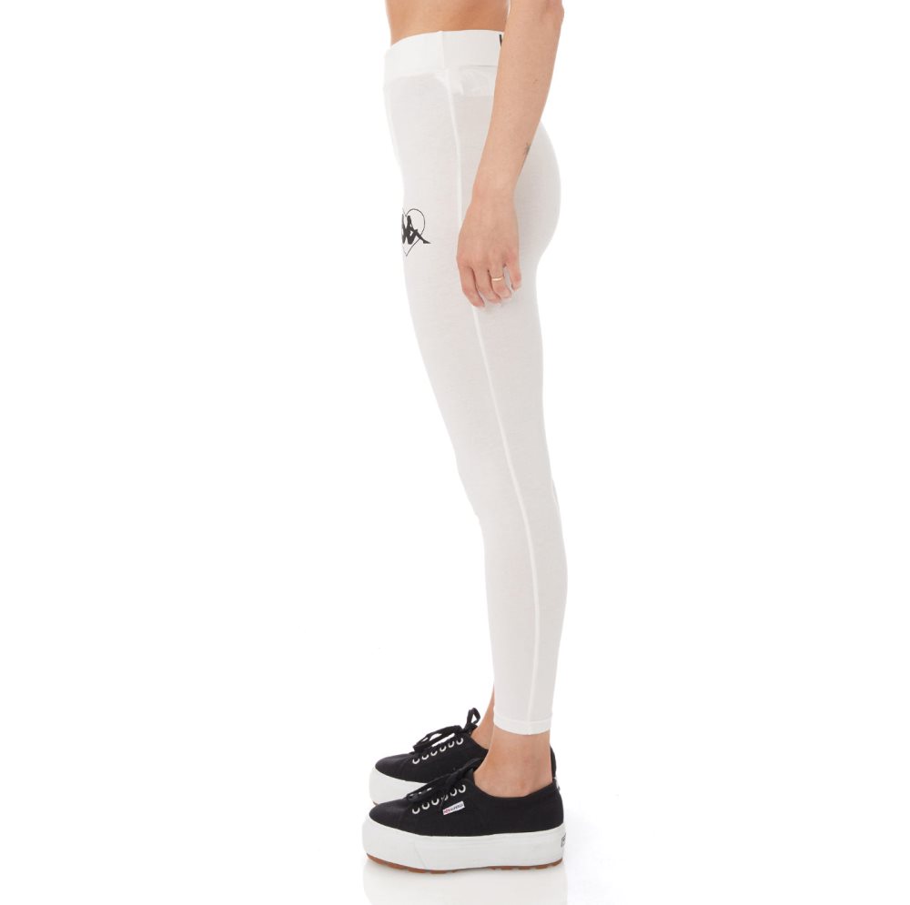 Kappa Authentic Love Tarnow Leggings White | CF3260951