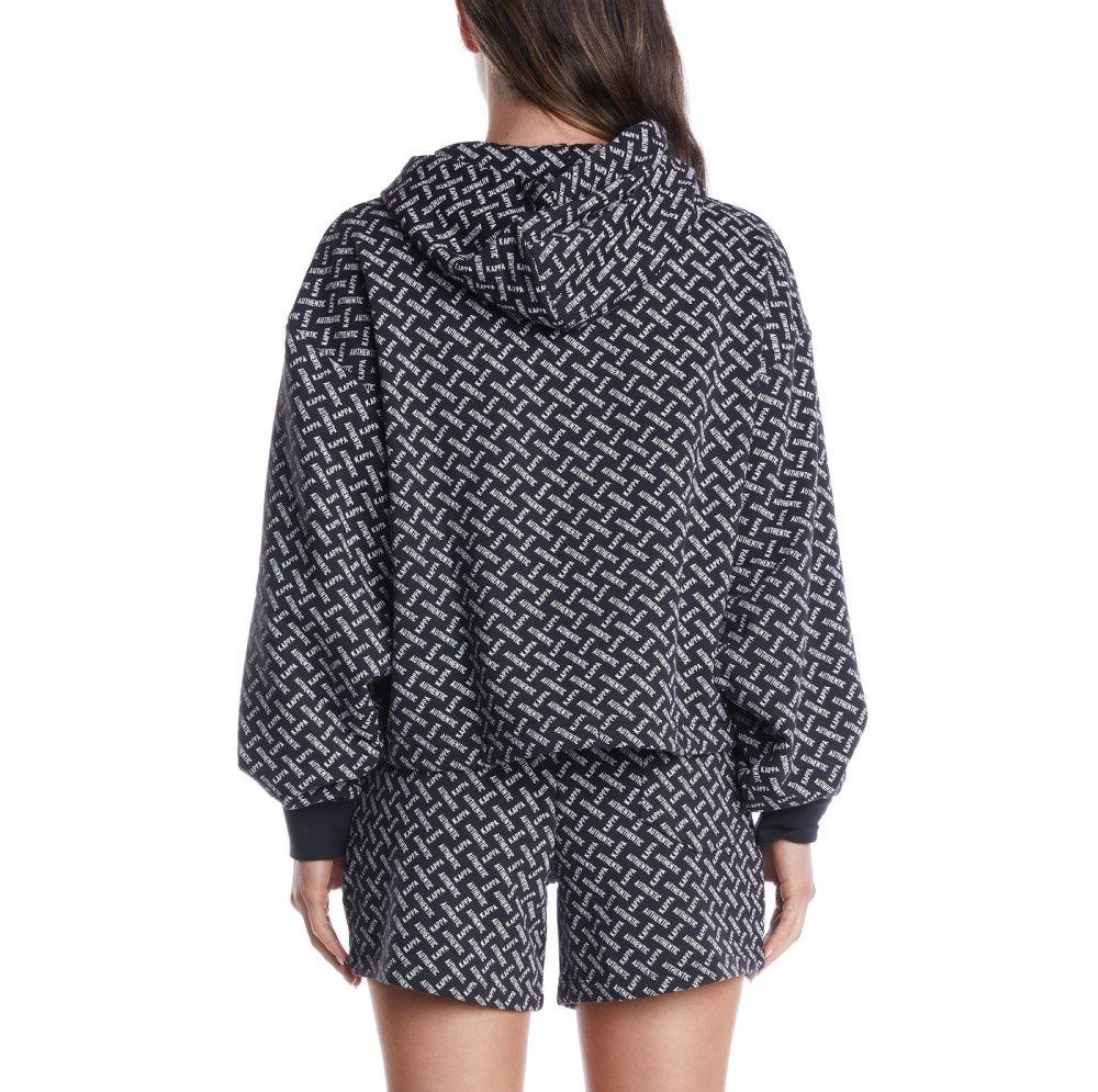 Kappa Authentic Molly Hoodie Black Brown | OR6710352