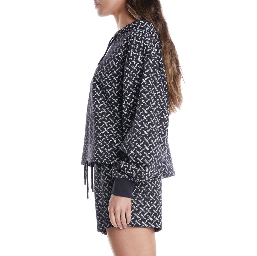 Kappa Authentic Molly Hoodie Black Brown | PY1203798