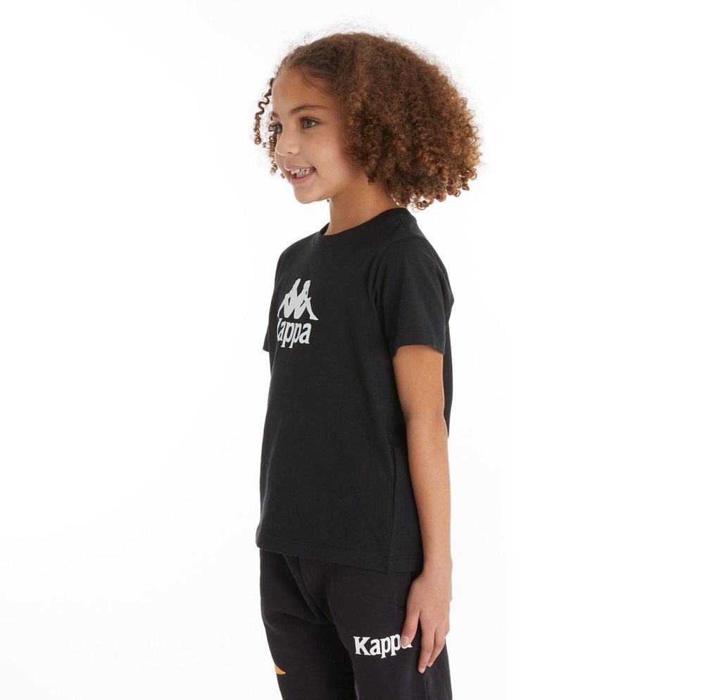 Kappa Authentic Molongio T Shirts Black Light Orange | UI0319865