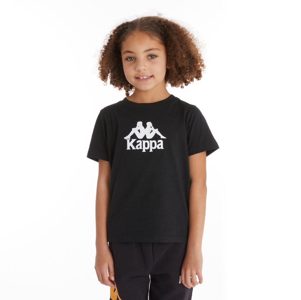 Kappa Authentic Molongio T Shirts Black Light Orange | UI0319865
