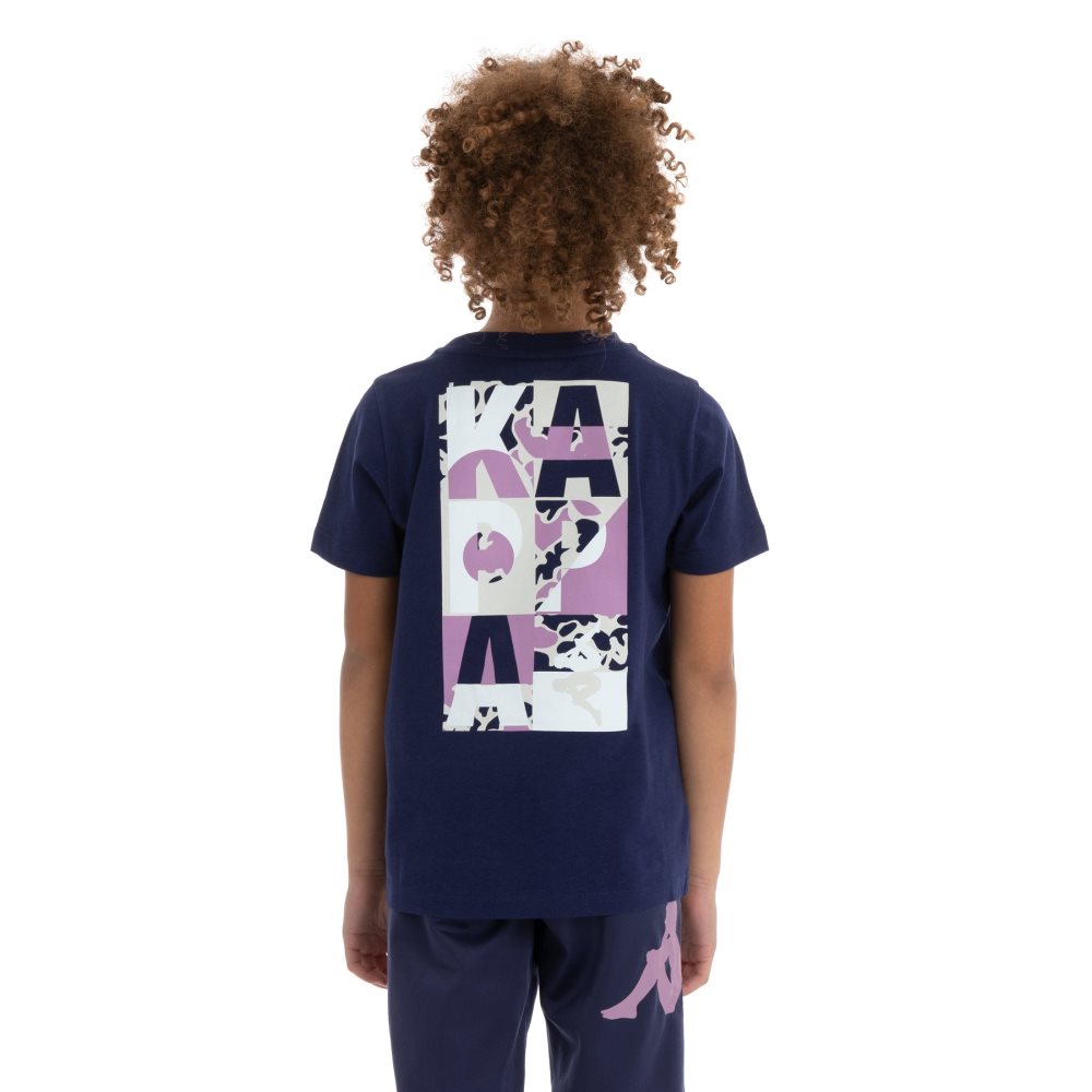 Kappa Authentic Molongio T Shirts Navy Purple | SF6748509