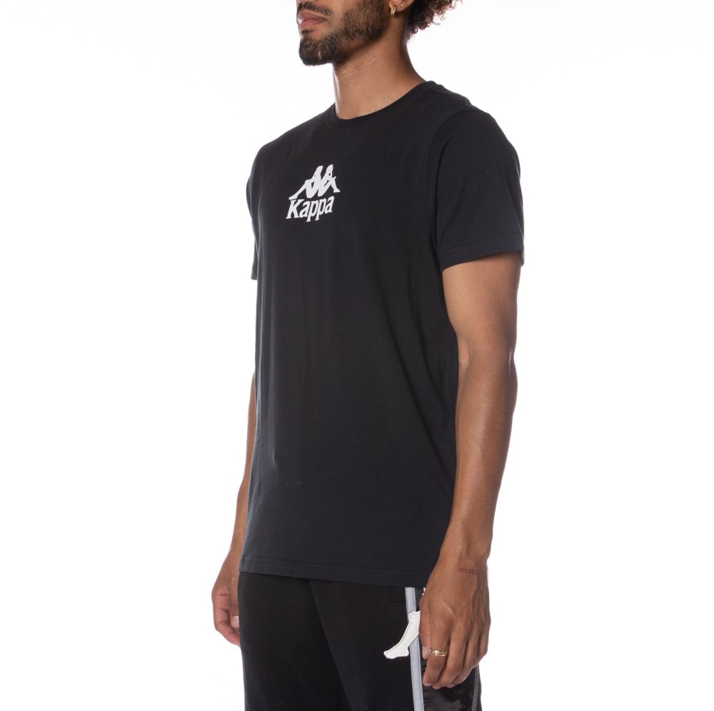 Kappa Authentic Myrtle T Shirts Black | CZ9482631