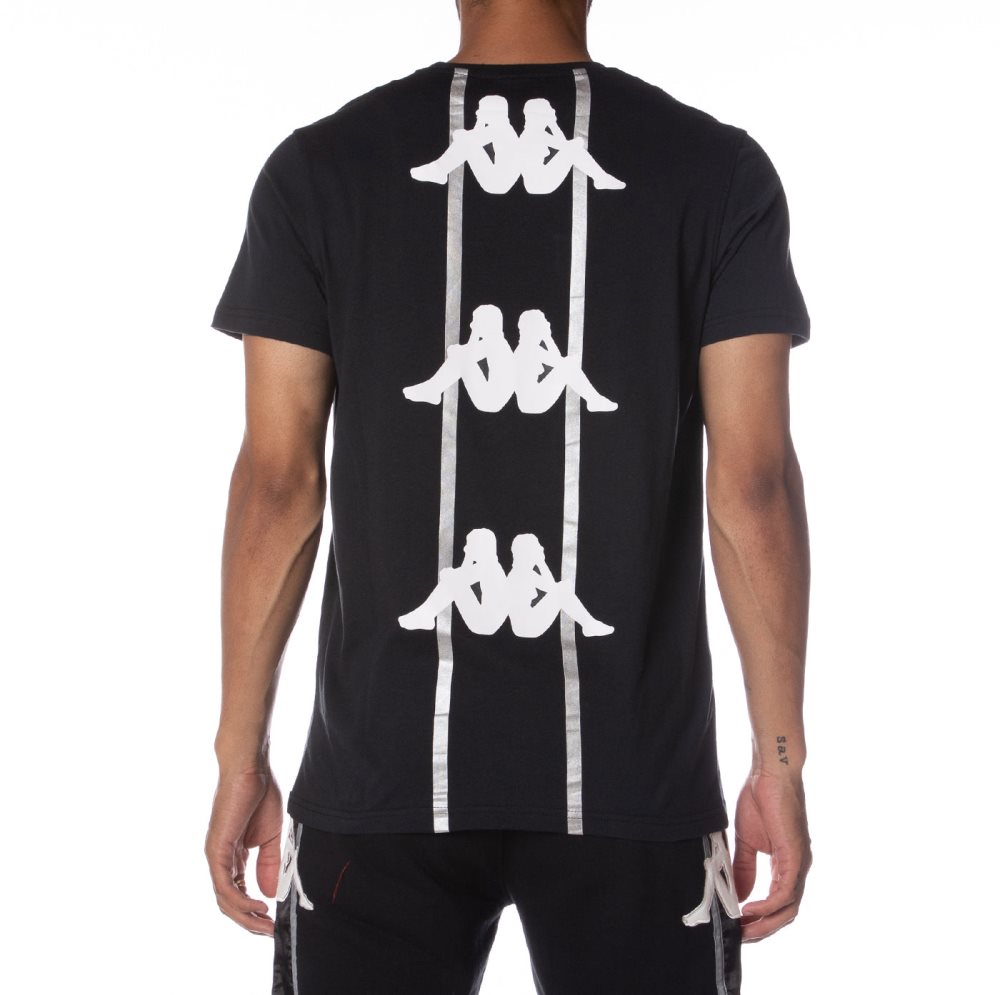 Kappa Authentic Myrtle T Shirts Black | CZ9482631