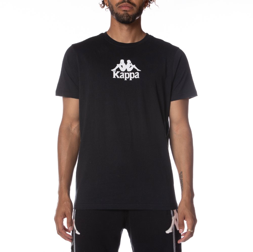 Kappa Authentic Myrtle T Shirts Black | CZ9482631