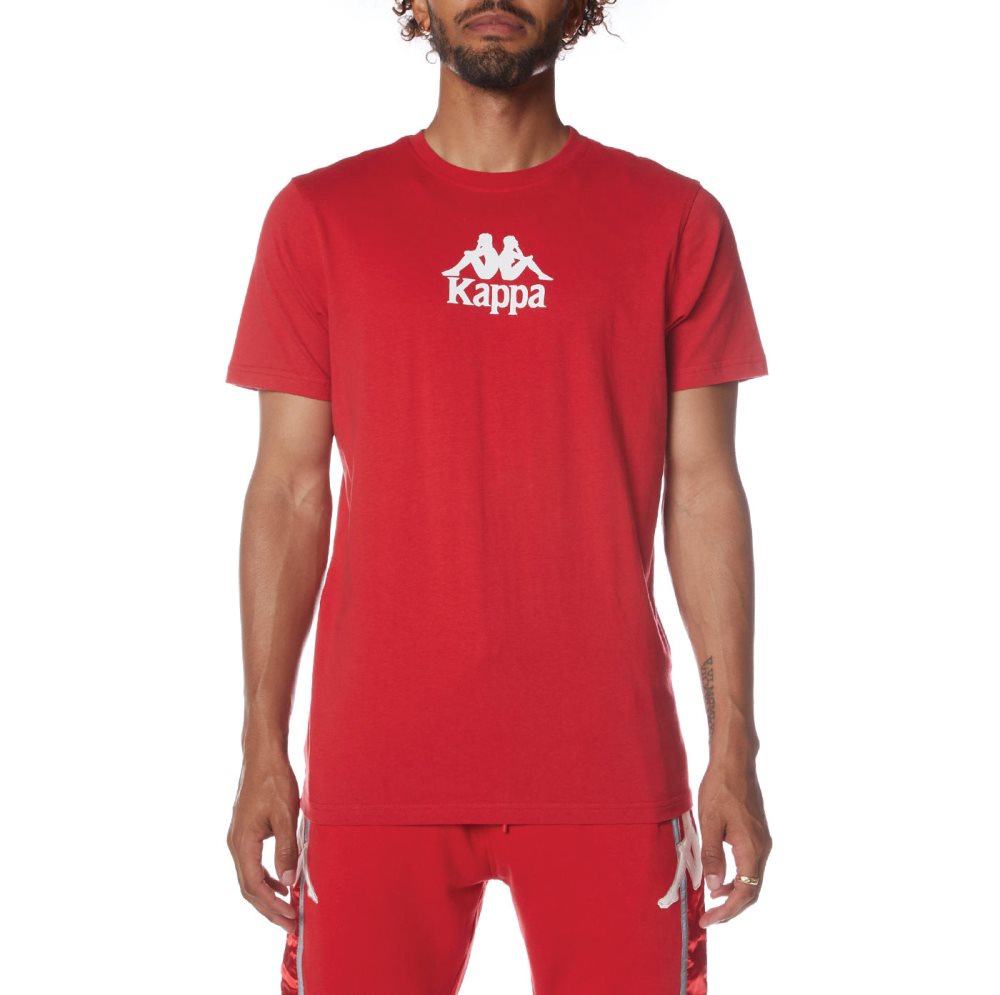 Kappa Authentic Myrtle T Shirts Red White | AF5281430