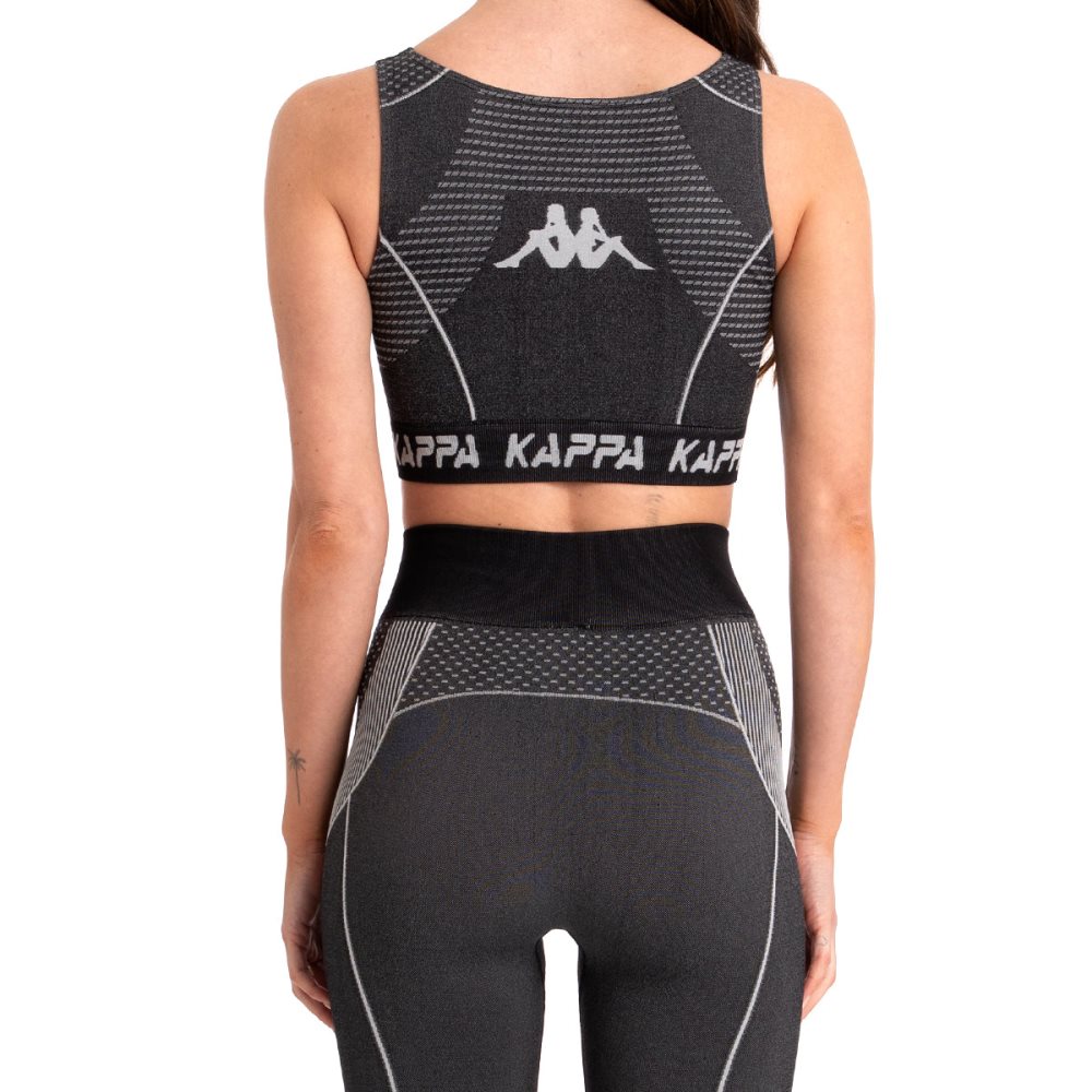 Kappa Authentic Myslovice Sports Bra Black | WJ2945381