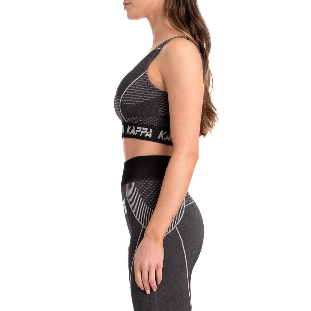 Kappa Authentic Myslovice Sports Bra Black | YH9710263