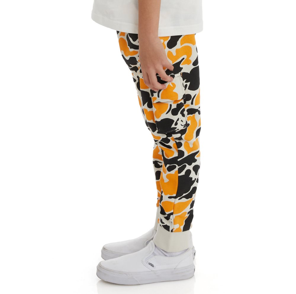 Kappa Authentic Pakot Sweatpants Black Light Orange | XK8125604